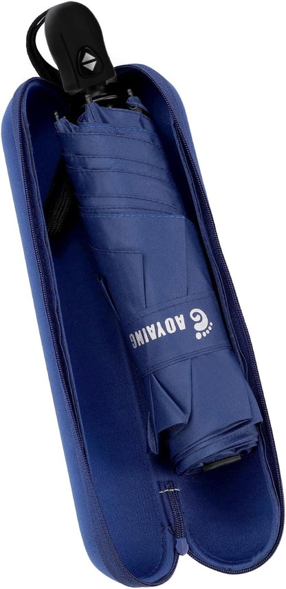 GAOYAING Compact Automatic Travel Umbrella with Case, Mini Small Folding Sun UV, Pocket Purse Umbrella