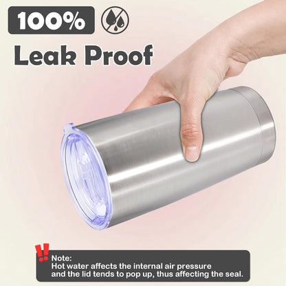 20oz Tumbler Bulk Stainless Steel Tumbler Cup with Lid Vacuum Insulated Double Wall Travel Mug, Durable Powder Coated Travel Coffee Tumbler Mug for Hot & Cold Drinks, Stainless Steel,8 Pack