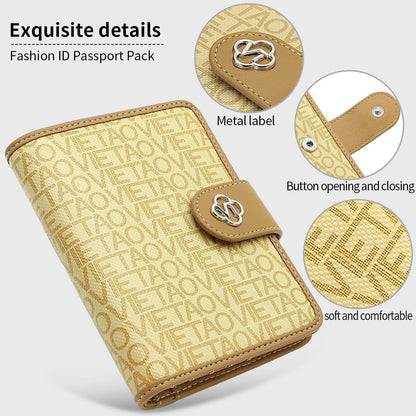 Passport Holder Wallet Bag with AirTag Holder, Card Slots Passport Solt Ticket Cash Solt, Photo Solt Sim Card Pen Slot.Apricot