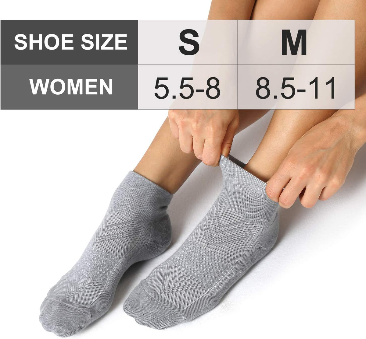 CS CELERSPORT 6 Pairs Women's Running Ankle Socks Athletic Sport Socks Cushioned