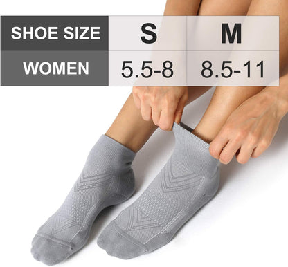 CS CELERSPORT 6 Pairs Women's Running Ankle Socks Athletic Sport Socks Cushioned