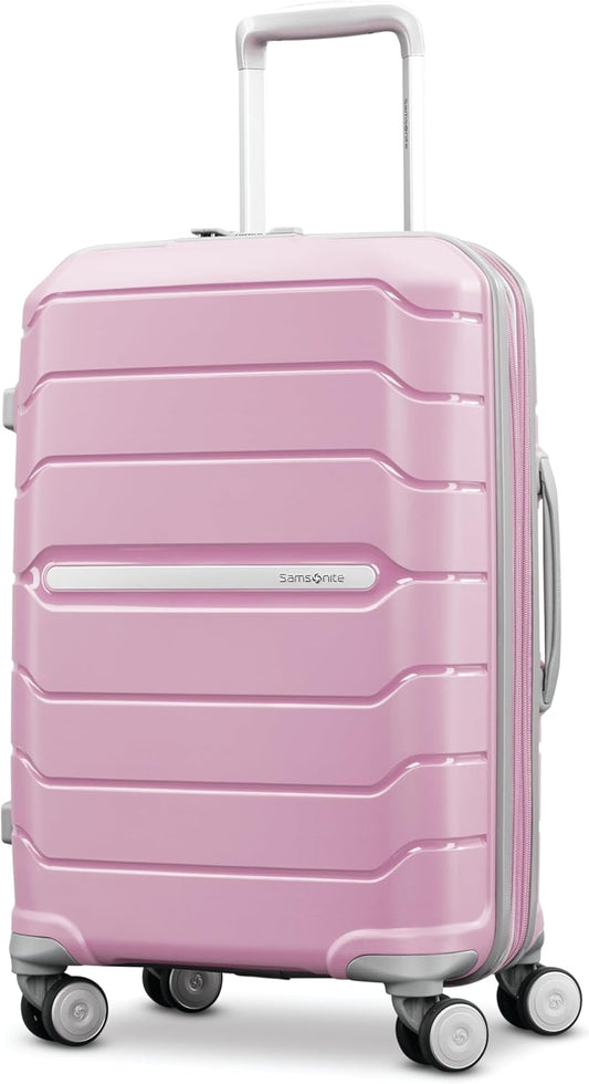 Samsonite Freeform Hardside Carry-On Luggage with Spinner Wheels - Hardshell Suitcase - TSA, Airline-Approved - Expandable Hard Shell, Smooth Rolling Wheels for Lightweight Travel - Pink Rose