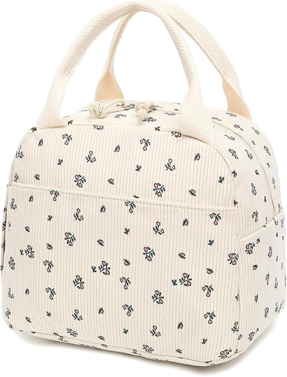 Bluboon Lunch Bag for Women Men Cute Corduroy Lunch Tote Bags Reusable by BLUBOON