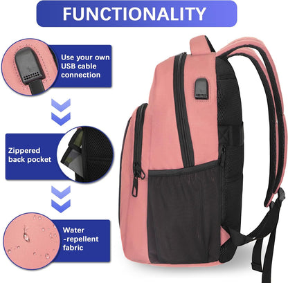 LARIPOP Travel Laptop Backpack,15.6 Inch Business Laptop backpack for Men Women with USB Charging Port,Water-Resistant Laptopack Weekender Daypack for Work College Computer