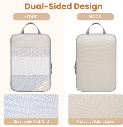 8 Set/6 Set/4 Set Compression Packing Cubes for Travel, Lightweight Vacation Travel Essentials, Travel Accessories for Suitcase Organizer Bags Set, Durable Luggage Organizer