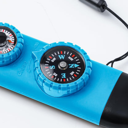 Emergency Survival Safety Whistle，Whistle for Kids with Lanyard,Compass,Thermometer,Ideal for Kayaking, Boating, Hiking, Camping, Climbing