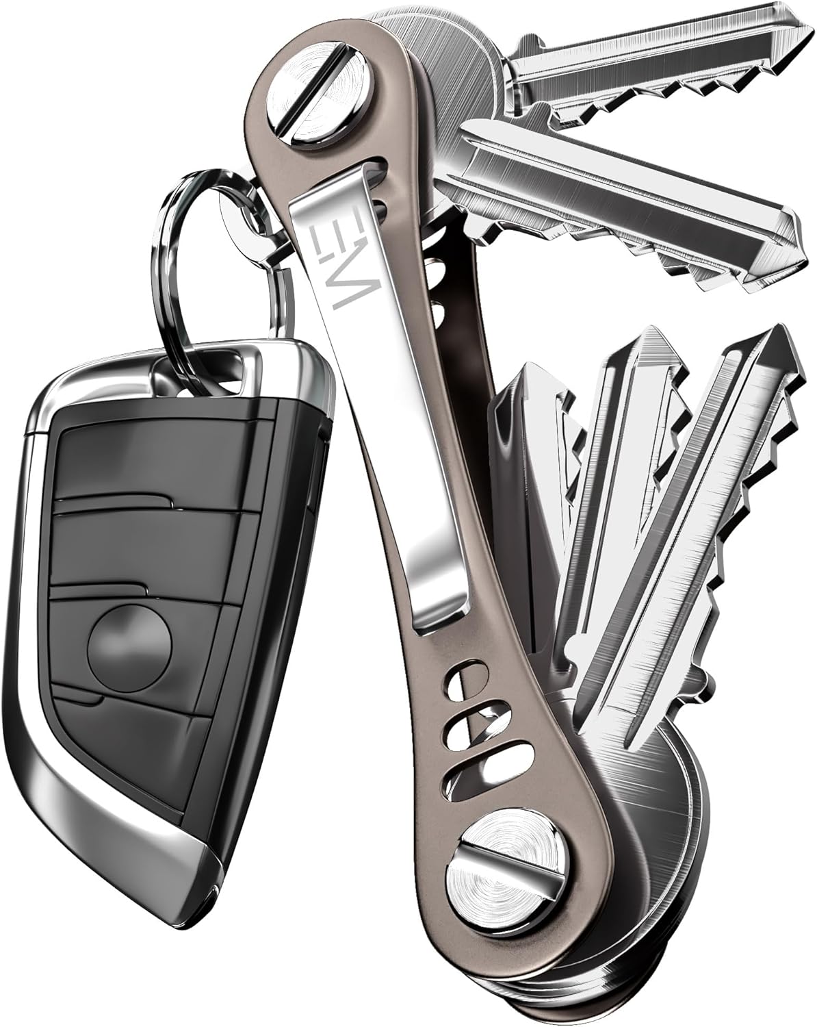 EM Premium Products Compact Key Holder - Pocket Key Organizer - 14 Keys Key Bar