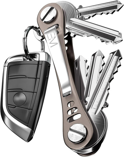 EM Premium Products Compact Key Holder - Pocket Key Organizer - 14 Keys Key Bar