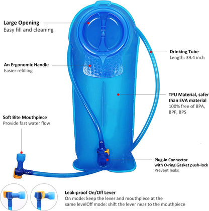 Unigear Hydration Pack Backpack with 70 oz 2L Water Bladder for Running, Hiking, Cycling, Climbing, Camping, Biking