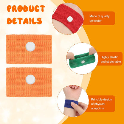 Cindeer 40 Pieces Motion Sickness Bands for Kids Adults Anti Nausea Wristbands Sea Sickness Adjustable Relief Acupressure Wrist Bands for Car Pregnancy Ride Sea Flying Travel