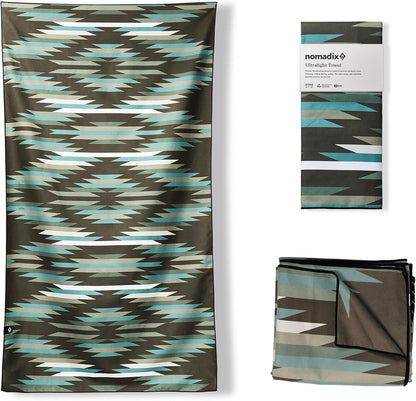 Nomadix Ultralight Towel - Quick Dry & Super Lightweight - Perfect As A Pack Towel to Save On Space - Made with Recycled Materials - Jackson Green - 30"x54"