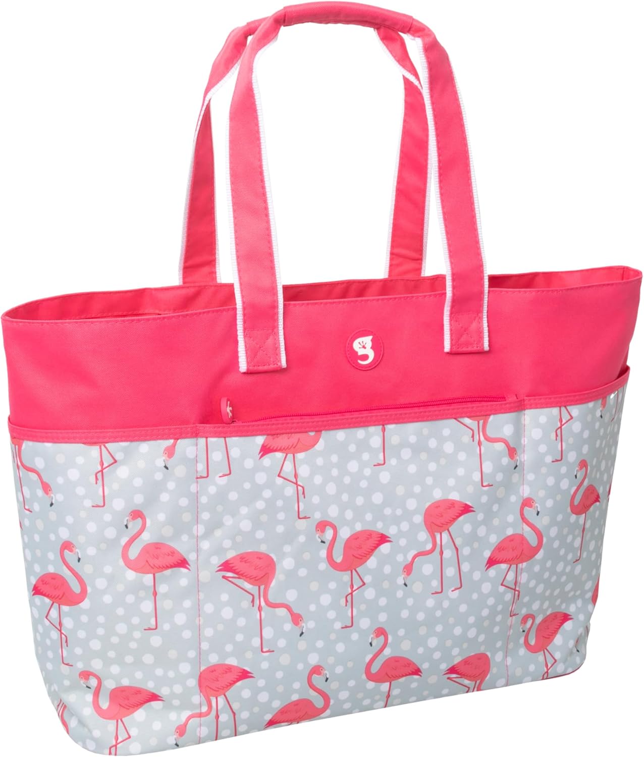 geckobrands Oversized Beach Tote – Large and Stylish Beach Bag with 4 Exterior Pockets and Zippered Internal Compartment