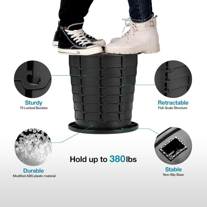 TRIPTIPS Upgrade Retractable Portable Toilet Travel Toilet Adjustable Height Camping Toilet Portable Potty for Adults Kids, Foldable Portable Toilet for Camping/Car