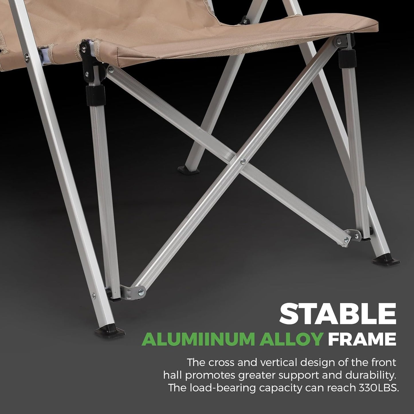 Folding Camping Chair Portable Chairs for Adults Adjustable High Back Outdoor Comfortable Chair with Storage Bag