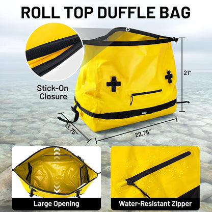 MIER Large Waterproof Duffel Bag Rolltop Dry Backpack Duffle Bags for Kayaking, Rafting, Boating, Swimming, Camping, Travel, Gym, Beach, 60L/80L