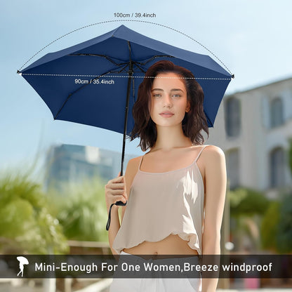 LEAGERA Mini Umbrella - Compact, Waterproof Travel Umbrella for Light Rain, Suitable for Women's Purse and Pocket