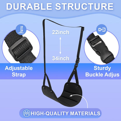 Airplane Travel Foot Hammock, Perfect Airplane Footrest to Relax Feet, with an Adjustable Length, Foot Hammock Essential for Relaxing During Work or Travel