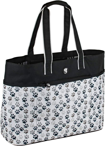 geckobrands Oversized Beach Tote – Large and Stylish Beach Bag with 4 Exterior Pockets and Zippered Internal Compartment