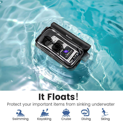 Niveaya IP68 Waterproof Fanny Pack - 2 Pack, Floating Dry Bag Pouch, Phone Waterproof Waist Pouch Dry Bag, Beach, Kayaking, Swimming, Boat Essentials, for iPhone 16/15/14/13/12 Pro Max up to 9.5"