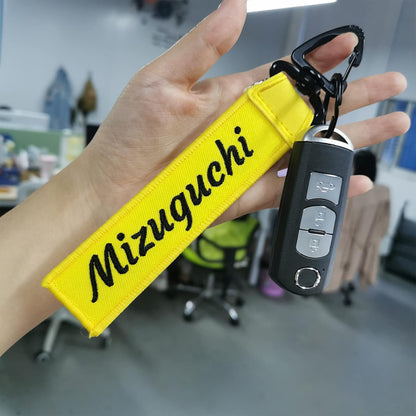 Custom Luggage Tags, Custom Personalized Luggage tag Name, Embroidery Key Ring Accessories for Car, Luggage, Crate,Gear