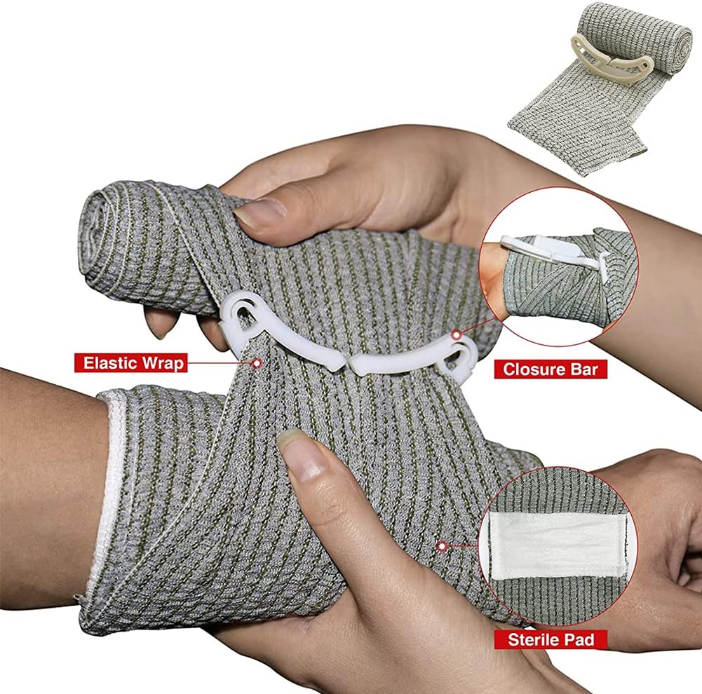 IFAK Kit Trauma Kit Military Medical First Aid Kits Bleeding Contral Emergency Survival Bug Out Bag for Camping Gear Supplies Hiking (Camouflage)