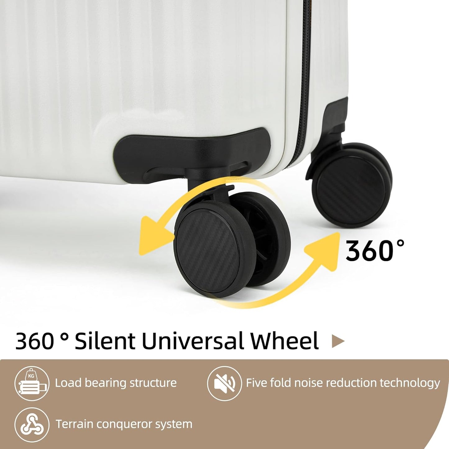 20 Inch Carry on Luggage,Airline Approved 22x14x9 Hard Shell Carry on Suitcase with 360° Spinner Wheels,TSA Lock and Lightweight Hardside Carry-on Luggage for Travel (White, 20 Inch)