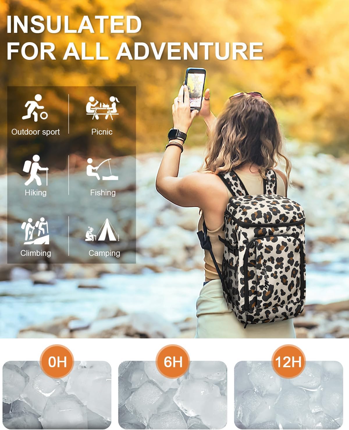 Capolo 36/45 Cans Cooler Backpack Insulated Waterproof for Women Men Lunch Backpack Coolers Leak Proof Soft Cooler Bags