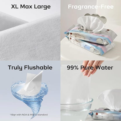 Bc Babycare Flushable Wipes, Hypoallergenic - Image 4