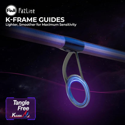 KastKing Royale Legend Pro Technique Bass Fishing Rods, KastFlex IM7 Graphite Blanks, Fuji FazLite Guides, SlipLock Technology Handles, PTS Power Transition System, Custom Foregrip and Hook Keeper