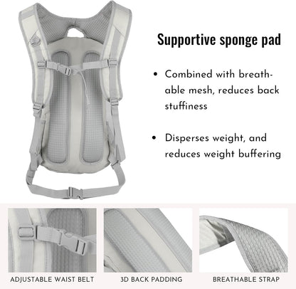 Zavothy 18L Multipurpose Hiking Backpack with 3L Water Bladder – Durable Hydration Backpack with Insulated Bladder Compartment, Hidden Helmet Holder & Rain Cover – for Hiking, Commuting, and Camping