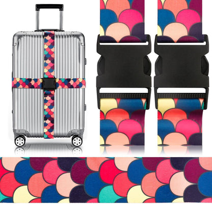 Adjustable Travel Luggage Strap Suitcase Belt Travel Bag Accessories 1.96 in W x 6.23 ft L