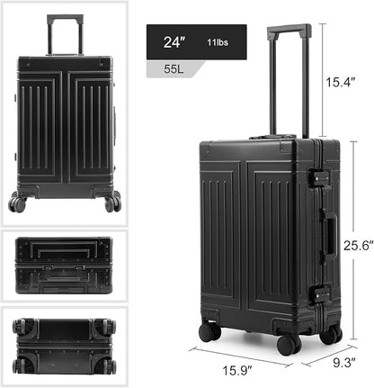 All Aluminum Magnesium Carry On Luggage，Cut from Whole Aluminum Sheet，22x14x9 - Image 5