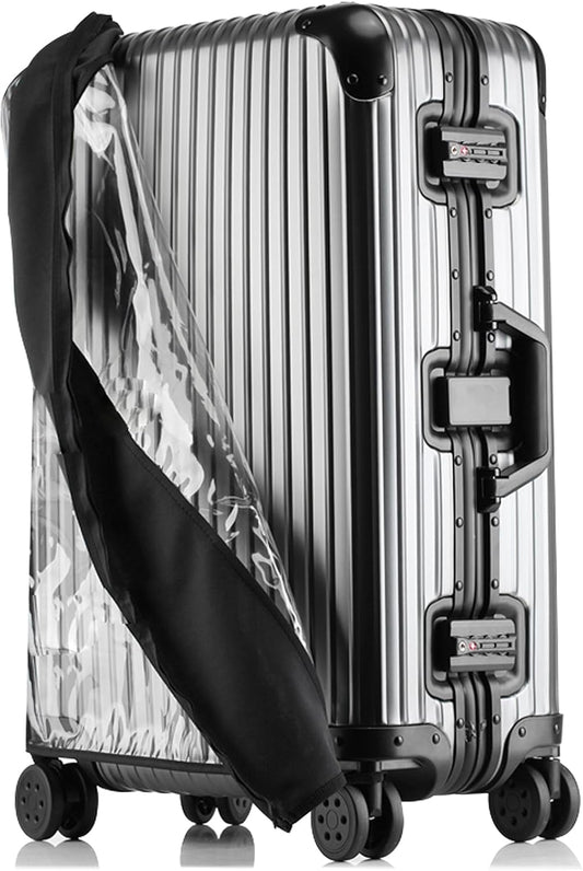 Transparent PVC Suitcase Cover, No Disassembly Required Clear Luggage Protector Suitcase Cover
