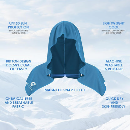 3 Pack Cooling Hoodie Towels for Neck and Face, UPF 50 Sun Protection & Instant Cooling, Ice Towels for Hot Weather, Soft Breathable Towel for Sport, Work Out, Gym, Camping & More Activities