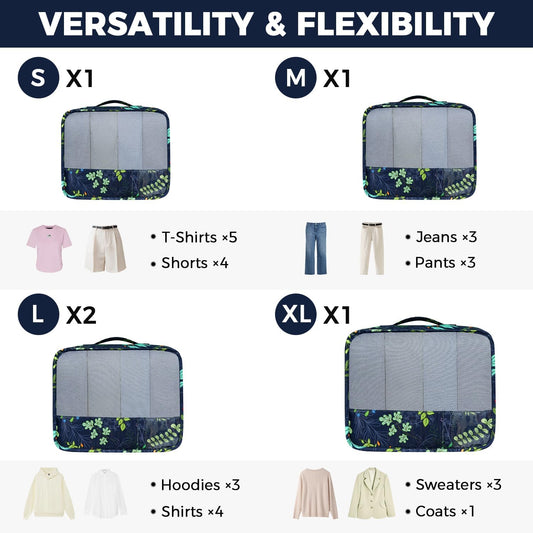 BAGAIL 9 Set Packing Cubes Luggage Packing Organizers for Travel Accessories