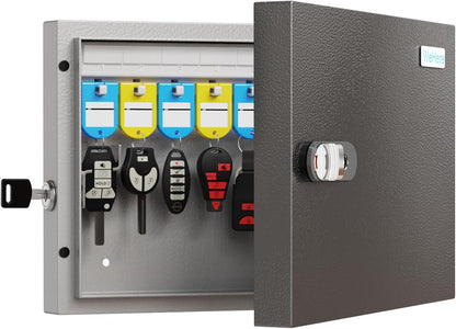 16 Key Lock Box, Key Cabinet Organizer, Key Safe Security Storage Lockbox Holder for Valets, Hotels, Car and House Keys