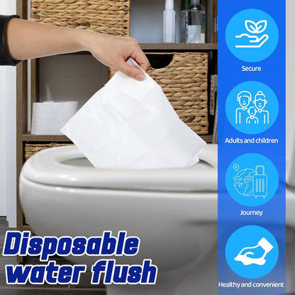 110 Pcs XL disposable flushable toilet seat covers 100% Wood Pulp Cotton for Travel Public Toilets for Adults and Toddlers & Kids | Compact Universal Toilet seat Cover