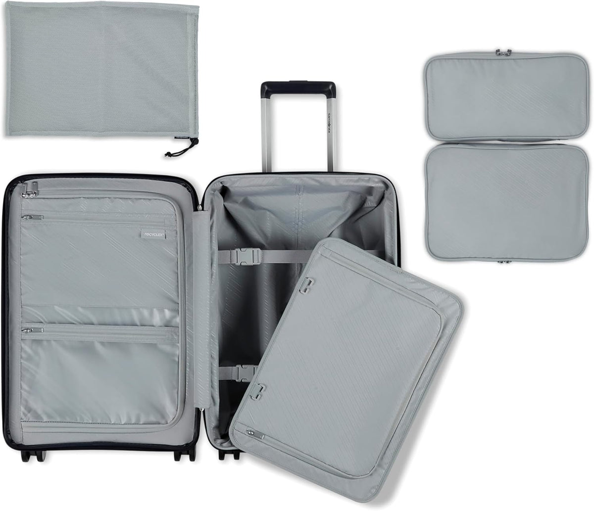 Samsonite Elevation Plus - Carry-On Hardside Luggage - Scratch Resistant Polypropylene Shell, RightHeight™ Adjustable Handle, Integrated AirTag Holder, TSA Lock, WetPak™ Compartment - Midnight Blue