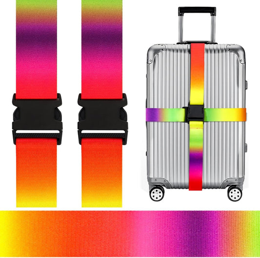 Adjustable Travel Luggage Strap Suitcase Belt Travel Bag Accessories 1.96 in W x 6.23 ft L