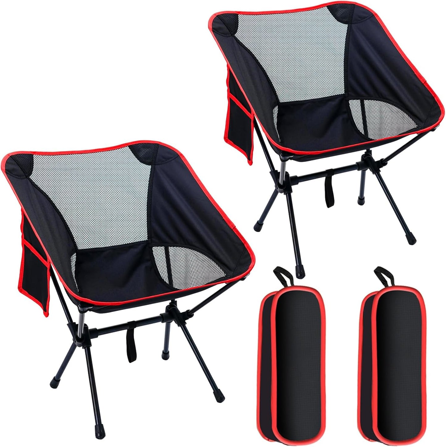 Camping Chairs Portable, Foldable Chair Lightweight, Backpacking Chair for Adults, Folding Chairs for Outside Camp (Medium-2)