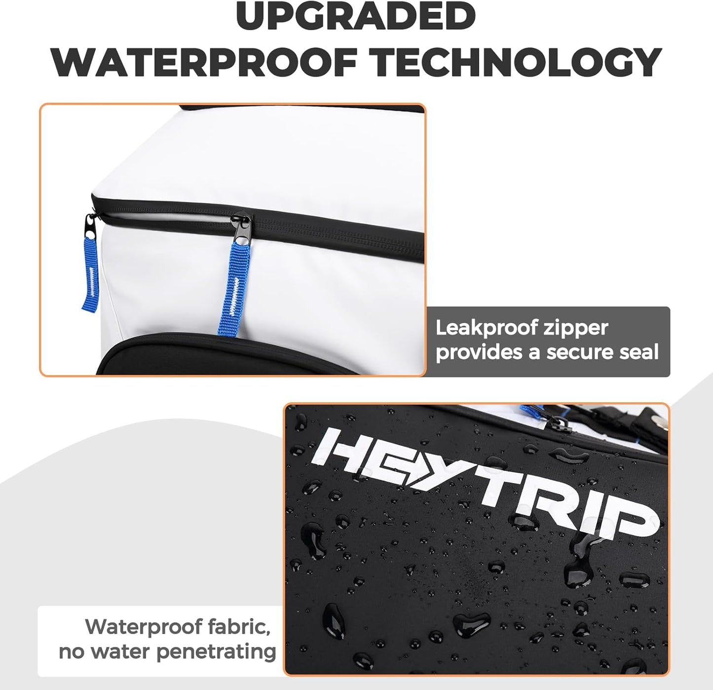 Heytrip Backpack Cooler 36/54 Cans Insulated Waterproof Cooler Bag for 20 Hours Cold Retention, Leak-Proof Camping Cooler with Multi-Compartments