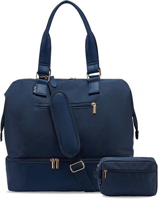 Weekender Bags for Women, Large Travel Duffel Bag with Shoes Compartment, Carry On Overnight Tote Bags with Toiletry Bags, Hospital Bags for Labor and Delivery