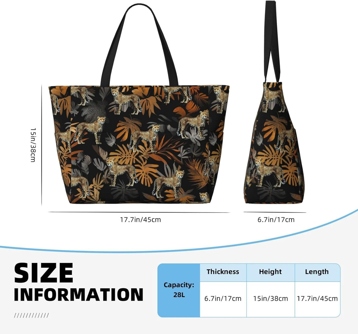 Beach Bag for Women Beach Tote Bag Waterproof Sandproof Large Bags with Zipper Big Capacity for Vacation Travel