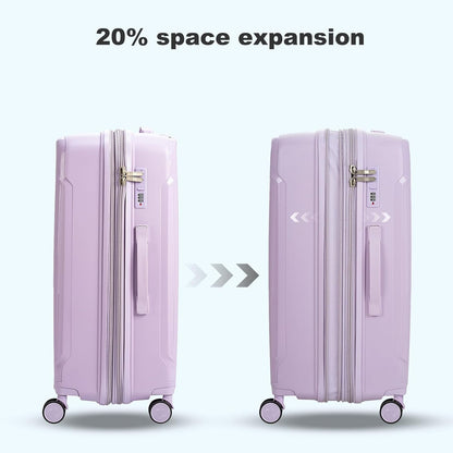 Nazhura Luggage Set, 3-Piece Hardside Suitcase Set, 20-inch Carry On, 24-inch, 28-inch Luggage