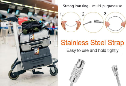 2 Pack Luggage Tags for suitcases Football Soccer Ball Luggage Tag, Leather Stainless Steel Loop Label Tag for Men Women Travel Bag Suitcase(Soccer)