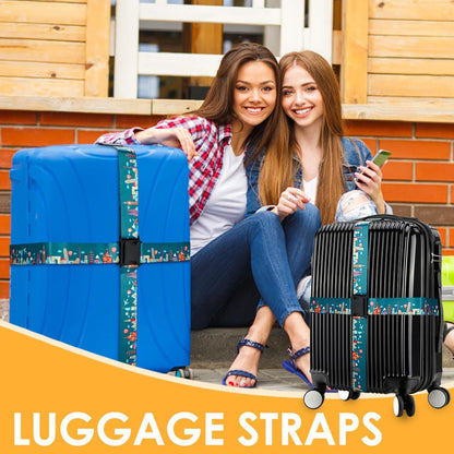 Adjustable Travel Luggage Strap Suitcase Belt Travel Bag Accessories 1.96 in W x 6.23 ft L