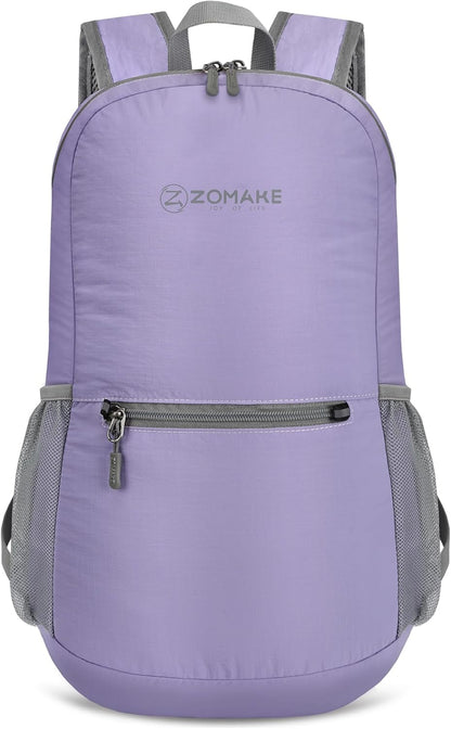 ZOMAKE Ultra Lightweight Hiking Backpack 20L - Packable Small Backpacks Water Resistant Daypack for Women Men(Lavender)