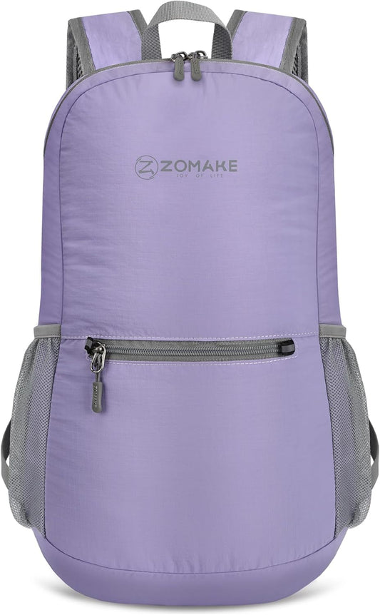 ZOMAKE Ultra Lightweight Hiking Backpack 20L - Packable Small Backpacks Water Resistant Daypack for Women Men(Lavender)
