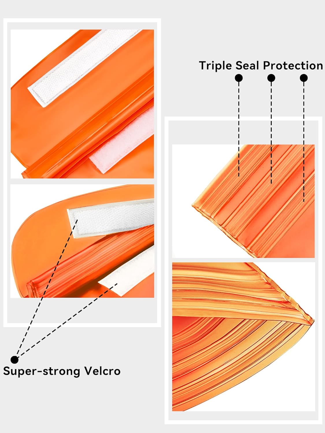 HEETA Waterproof Fanny Pack, Waterproof Pouch Dry Bag 2/3/4 Pack for Phone Passport Purse, Adjustable Waist Strap for Swimming Kayaking Boating Paddle Board Accessories Cruise Beach Camping Essentials