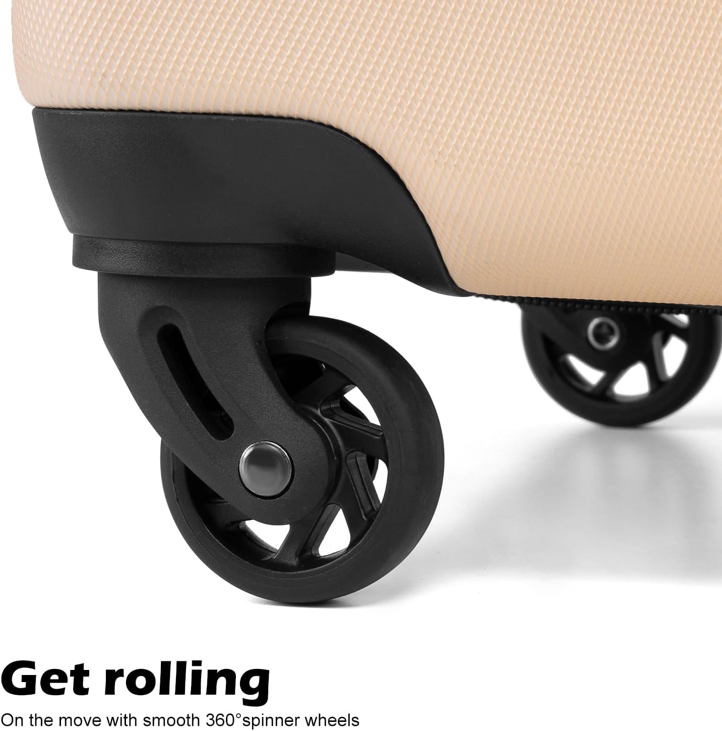 Coolife Luggage 3 Piece Set Suitcase Spinner Hardshell Lightweight TSA Lock (white, 3 piece set(20in24in28in))